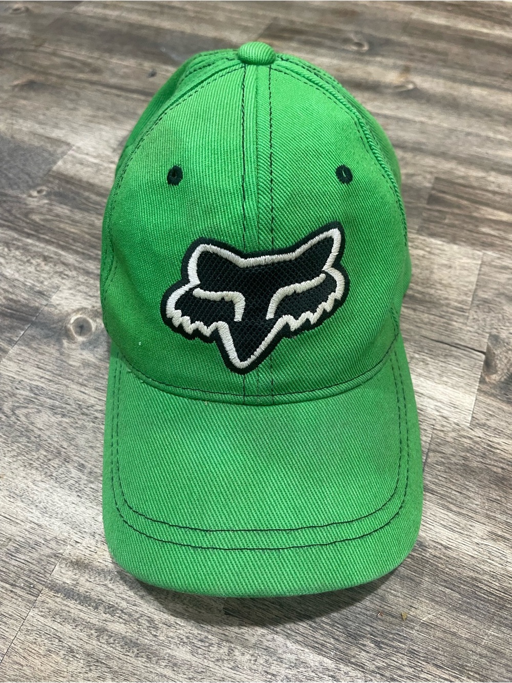 Fox Racing Adult Snapback Hat Green Black Logo One Size Fits Most Motocross Cap